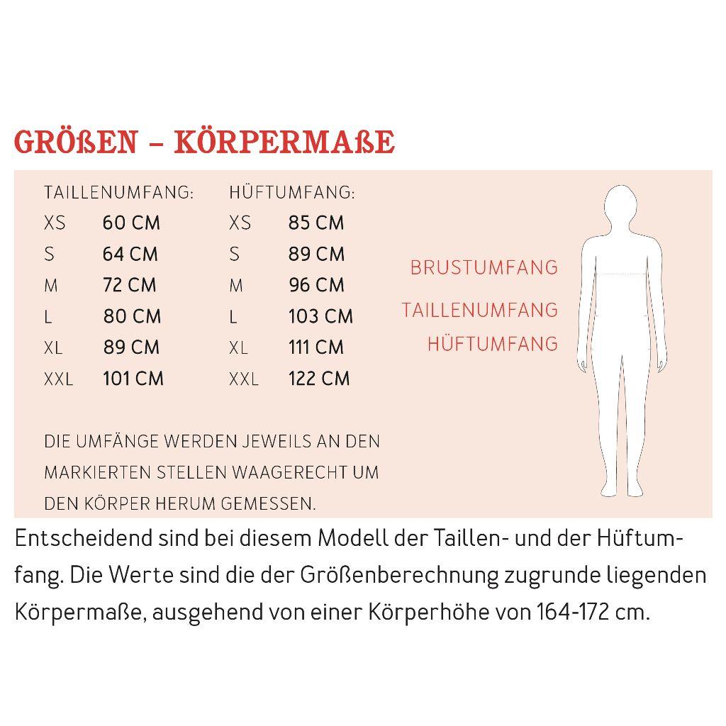 Papierschnittmuster Bermudashorts  Frau Beeke XS-XXL